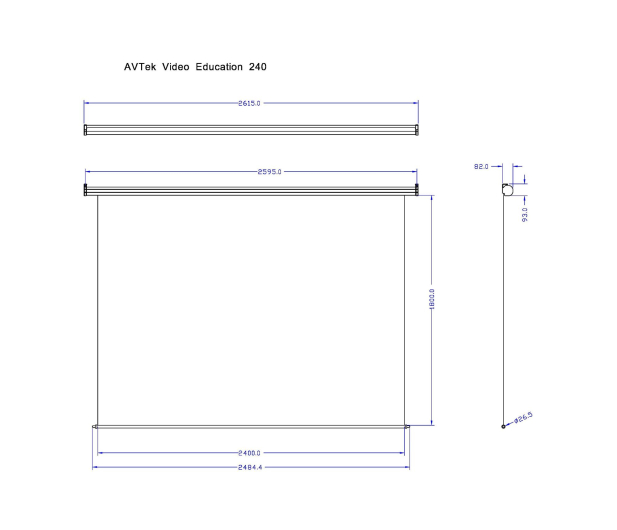 Avtek Ekran elektryczny Wall Electric 240 - 338040 - zdjęcie 3